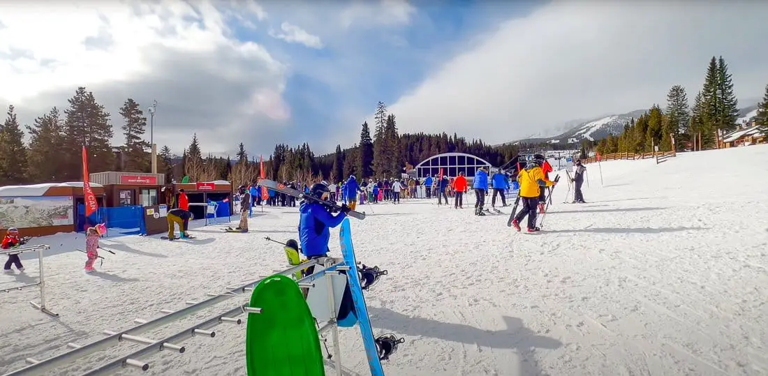 Lift lines at Breckinridge Colorado