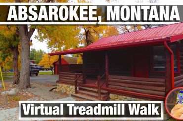 Old cabin in Absarokee, Montana on our walking tour