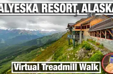 The lodge at Alyeska Resort in Girdwood Alaska at the start of our hiking scenery