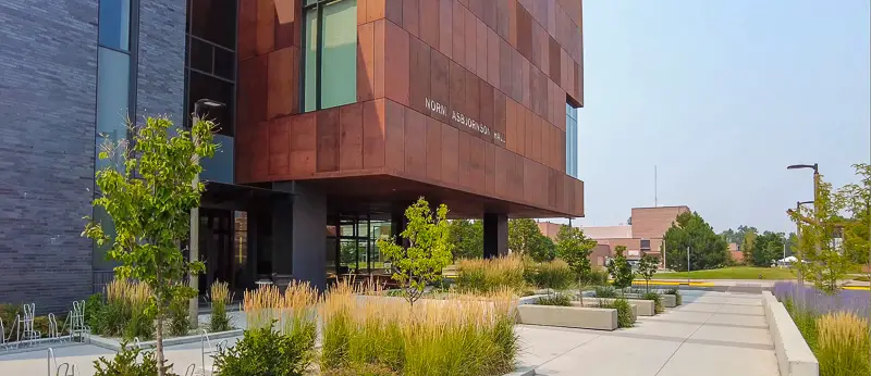 Norm Asbjornson Hall at MSU Campus in Bozeman during virtual walks