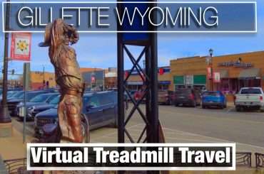 Statue in Gillette, Wyoming for our walking tour