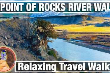 View from Point of Rocks River Access in Paradise Valley along the yellowstone River for a nature hike and walking tour