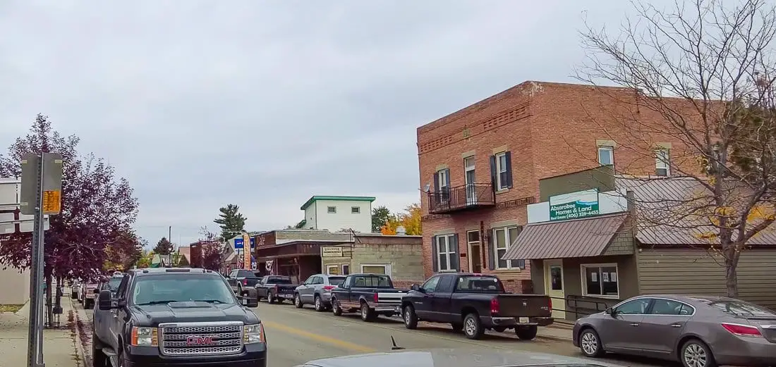 Buildings in Downtown Abssarokee, Montana