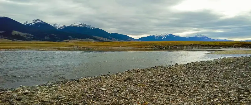 Next to the Yellowstone River in Paradise Valley Montana