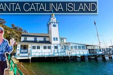 Catalina Island Yacht Club Building in Avalon on virtual treadmill walk