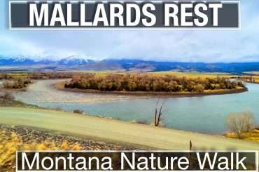 View of the Yellowstone River in May in Paradise Valley Montana on a virtual treadmill nature trails video