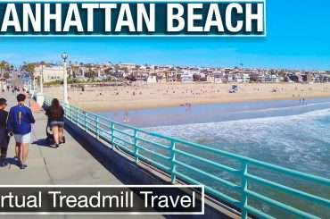 View from the pier at Manhattan Beach California on a sunny day