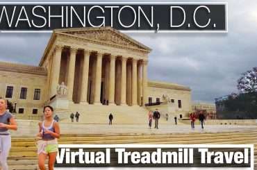 The steps of the United States Capitol building in Washington DC on our virtual treadmill walk