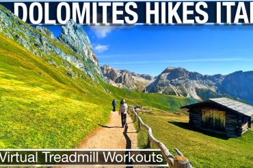 Path below Seceda in the Dolomites of Italy