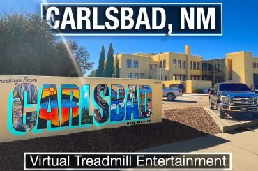 Town sign for Carlsbad, New Mexico