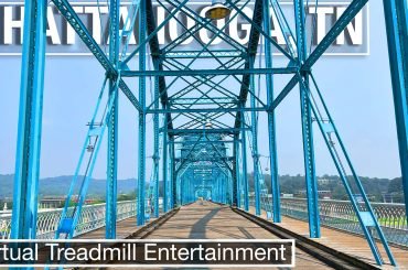 View down Walnut Street pedestrian bridge