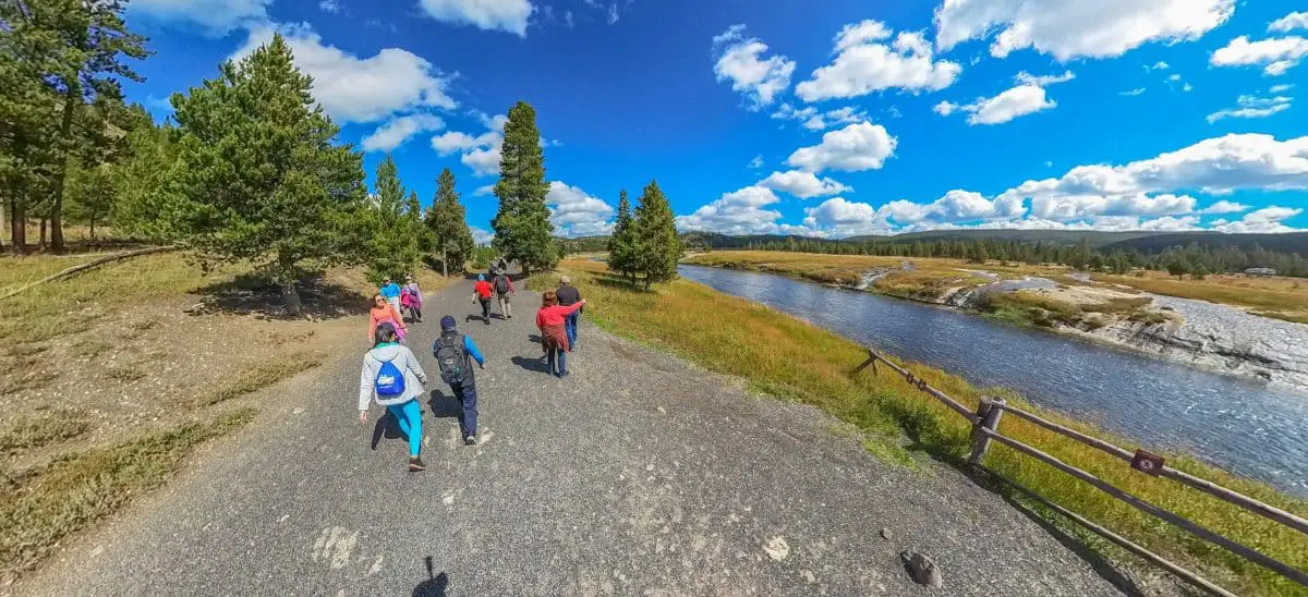 Fairy Falls Trail by the Fire Hole River in Yellowstone National Park