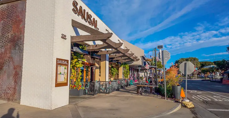 Sausal Restaurant in El Segundo, California on morning virtual walking tour