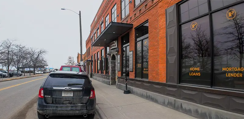 Downtown businesses in Belgrade, Montana during virtual walk