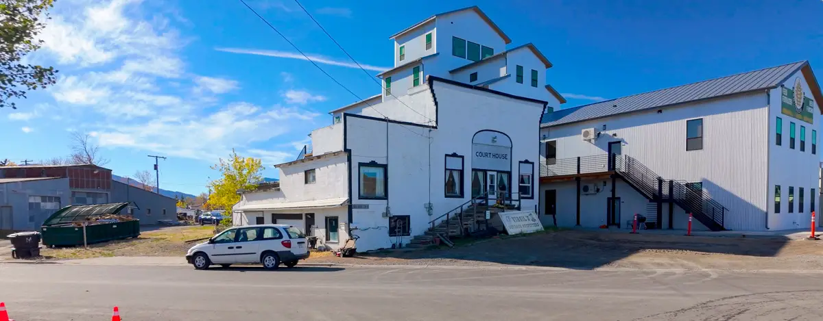 Grain elevator converted to condos on our Livingston, MT virtual walk