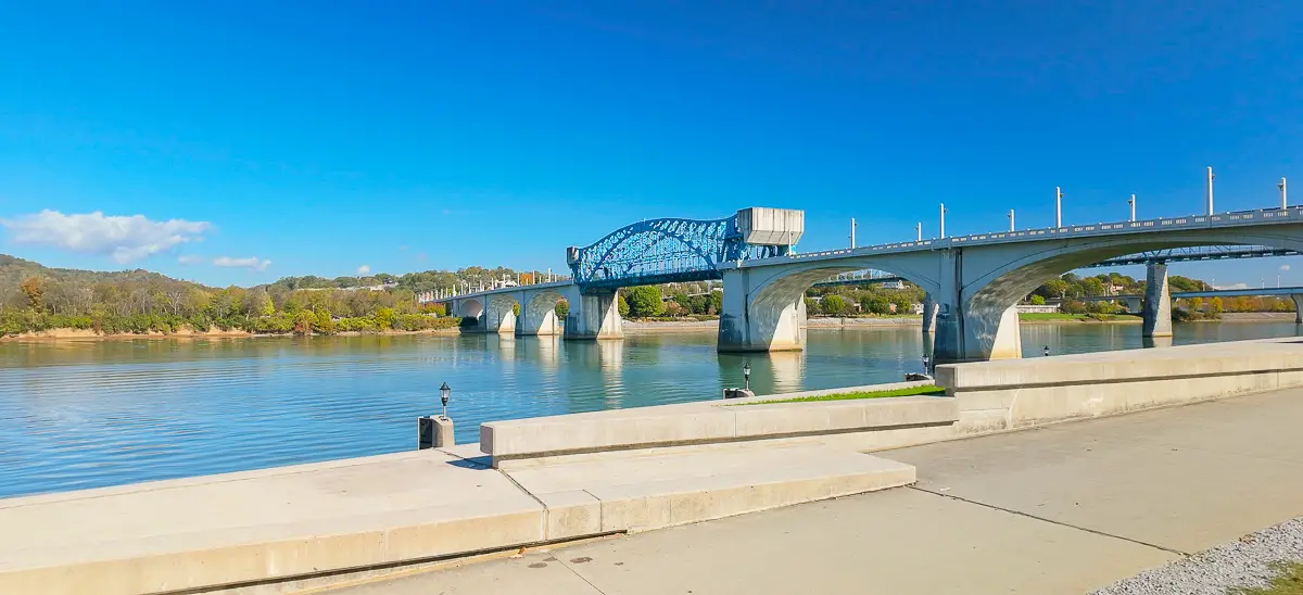 Bridge over Tennessee River in Chatanooga during our Virtual Walk