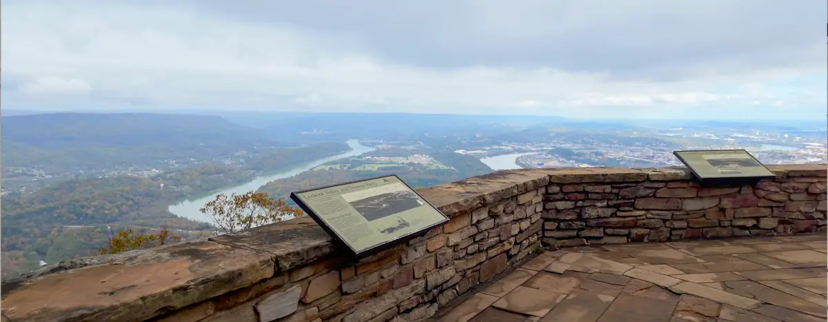 Views from outside the little museum at Lookout Mountain