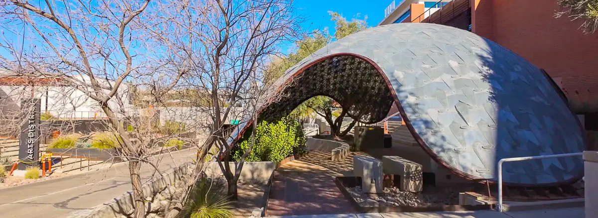 Domed Canopy in front of the school of Architecture and Landscape Architecture on our virtual walk